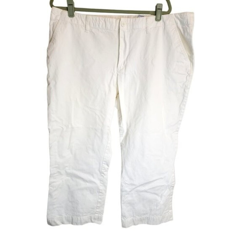 Vintage Old Navy White Cotton Cropped Pants Size 20 White Cotton Pants 4 Pockets
